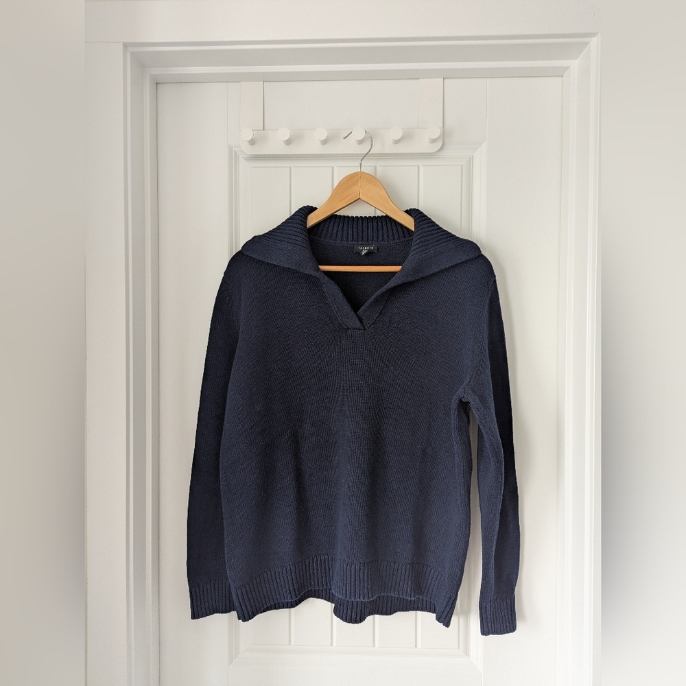 Talbot's Cotton Navy Sweater Size Large (Petite)